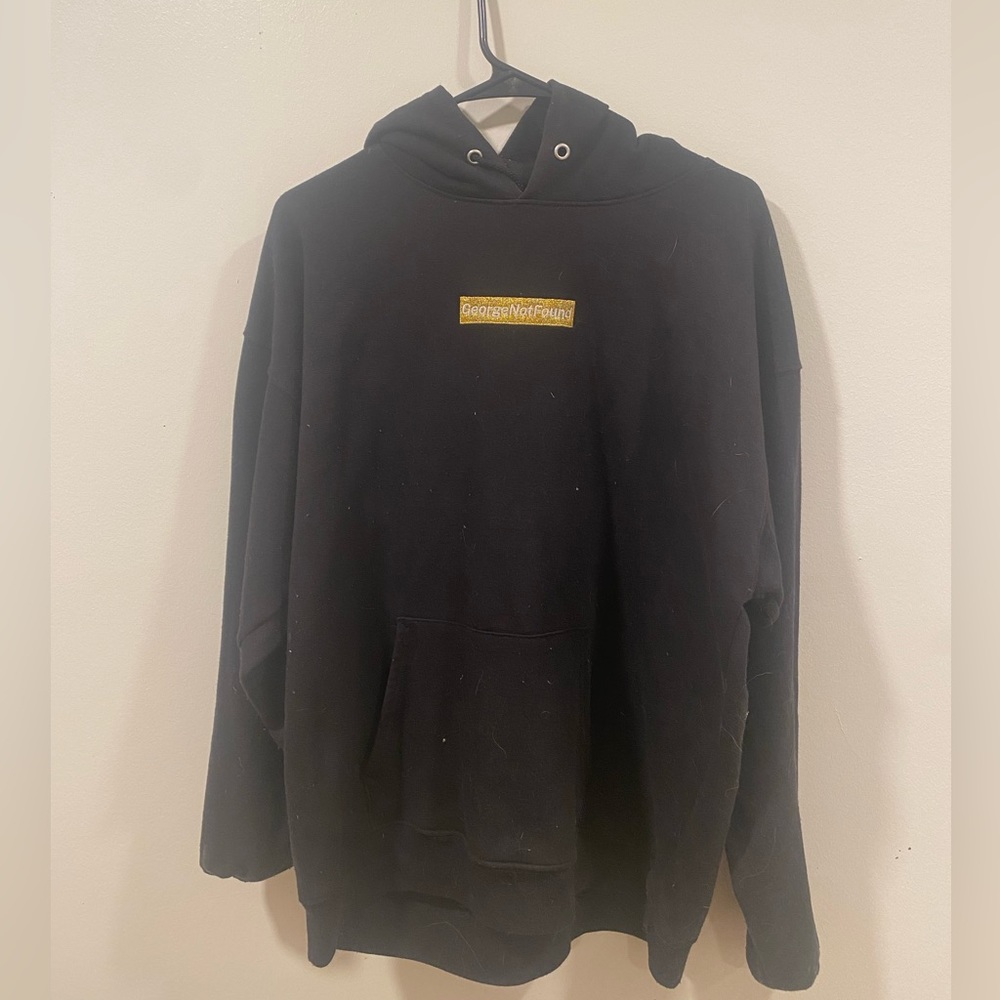 Black and gold GeorgeNotFound hoodie